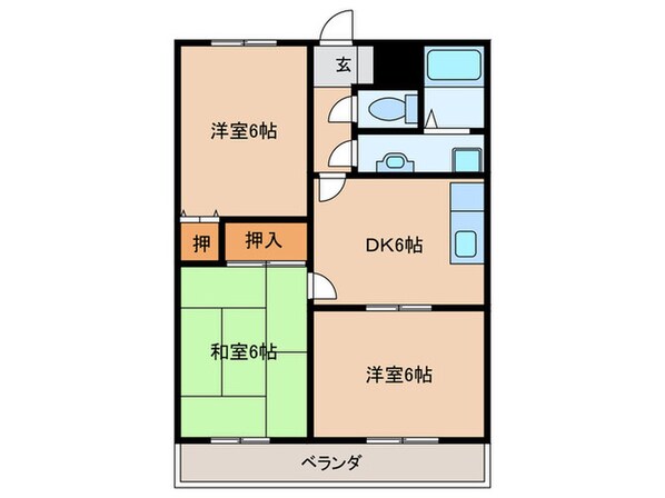 きぬたロイヤルハイツの物件間取画像